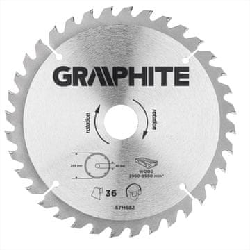 slomart GRAPHITE krožna žaga z gibkimi rezili, 205 x 20 mm, 36 z