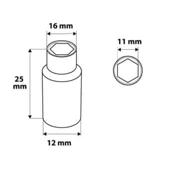 shumee Šesterokotna vtičnica