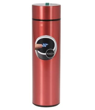 EXCELLENT Termos iz nerjavečega jekla s termometrom 0,5 l rdeč KO-C80700890cerv