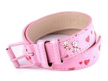 Dekliški pas širine 2,9 cm - (85 cm) roza st.