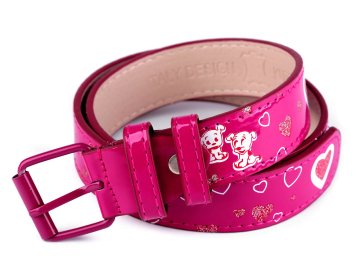 Dekliški pas širine 2,9 cm - (75 cm) roza temno