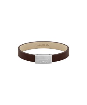 Lacoste Rjava usnjena zapestnica Lacoste Traveler 2040071