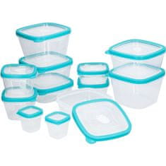 EDCO Posoda za hrano s pokrovom komplet 24 kosov modra ED-206192blue