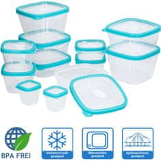 EDCO Posoda za hrano s pokrovom komplet 24 kosov modra ED-206192blue