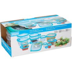 EDCO Posoda za hrano s pokrovom komplet 24 kosov modra ED-206192blue
