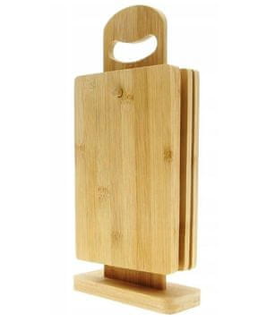 HIT Deska za rezanje v stojalu, komplet 5 kosov HT-24501082