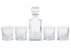 EDCO Set za viski z dekanterjem, 4 kosi brušenega stekla ED-200728