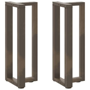 Vidaxl Noge za konzolno mizico v obliki črke T, 2 kosa, črne, 38x25x(72-73) cm, jeklo