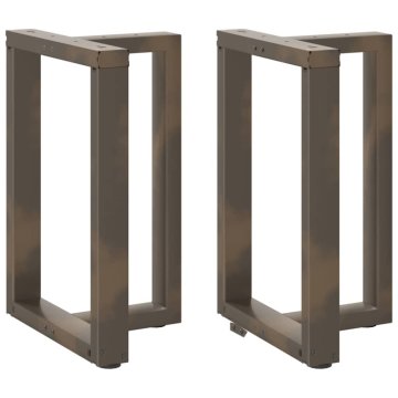 Vidaxl Noge za jedilno mizo v obliki črke T, 2 kosa, črne, 50x35x(72-73) cm, jeklo