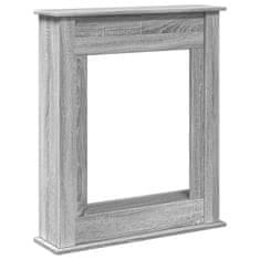 Vidaxl Okvir za kamin siva sonoma 75x20x87,5 cm inženirski les