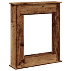 Vidaxl Okvir za kamin starinski les 75x20x87,5 cm inženirski les