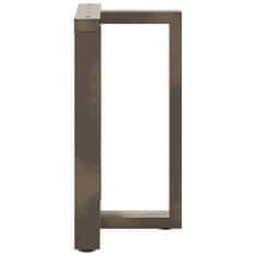 Vidaxl Noge za jedilno mizo v obliki črke T, 2 kosa, črne, 50x35x(72-73) cm, jeklo