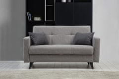 Atelier Del Sofa Raztegljiv kavč z dvema sedežema, Polya - svetlo siva