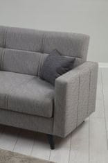 Atelier Del Sofa Raztegljiv kavč z dvema sedežema, Polya - svetlo siva