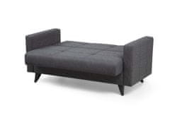 Atelier Del Sofa Raztegljiv kavč z dvema sedežema, Polya - temno siva