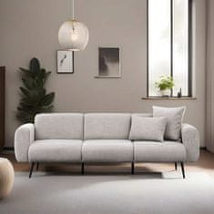Atelier Del Sofa 3-sedežna zofa, stranska - svetlo siva