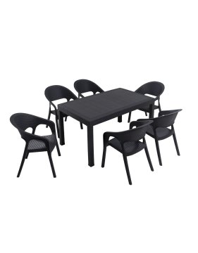 Atelier Del Sofa Set vrtne mize in stolov (7 kosov)