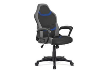 Autronic Pisarniški stol Office and gaming chair, blue, gray and black fabric cover, rocking mechanism (KA-L611 BLUE)