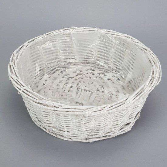 Rayher.	 Košarica bela, 25cm