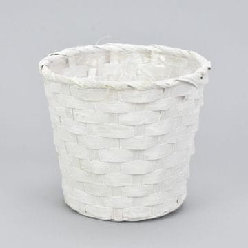 Rayher.	 Košarica bela iz bambusa, 14cm