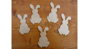 Rayher.	 Leseni okraski, Zajčki, 6x10cm, set 5