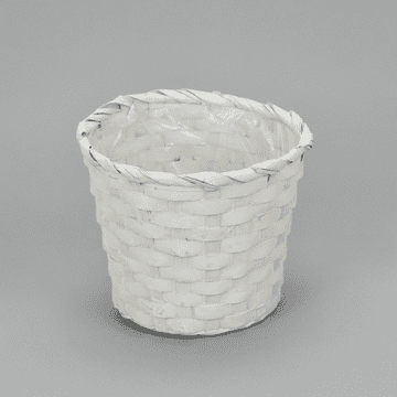 Rayher.	 Košarica bela iz bambusa, 16 cm