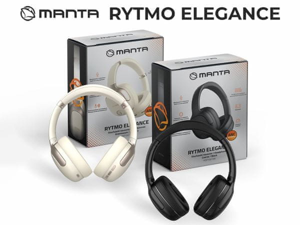  Manta Rytmo Elegance naglavne slušalke, Hybrid ANC, USB-C
