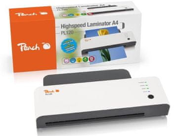 Peach Stroj za laminiranje Highspeed PL120, A4, 2x125 mic, funkcija hitrega segrevanja