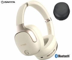 Manta Rytmo Elegance naglavne slušalke, Hybrid ANC, USB-C, Creamy bež