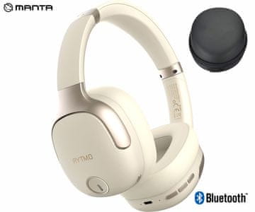 Manta Rytmo Elegance naglavne slušalke, Hybrid ANC, USB-C, Creamy bež
