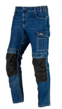 LAHTI PRO HLAČE JEANS DOLGE RAZTEGLJIVE MODRE S L4055001 LAHTI