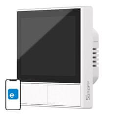 Sonoff Stensko WiFi stikalo in termostat LCD touch belo eWeLink Alexa Google Assistant