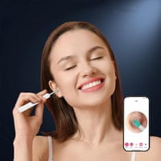 Netscroll Orodje za odstranjevanje ušesnega masla s kamero, brezžični čistilec ušes z LED lučko, vizualni endoskop za iOS & Android, večnamenski mikroskop za insekte & rastline, USB-C polnjenje,EarStick