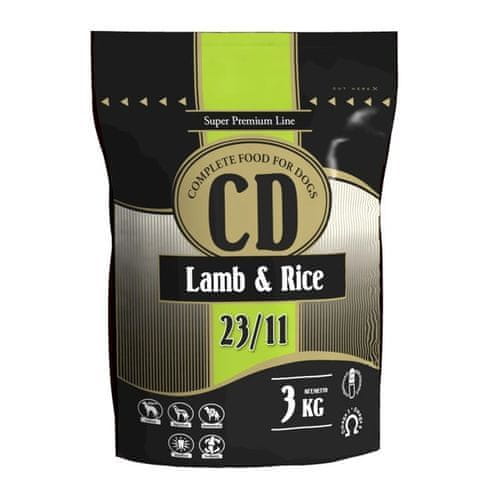 DELIKAN CD Lamb and Rice 23/11 3kg Popolna super premium hrana z jagnjetino in rižem za pse srednjih in velikih pasem
