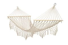 WOWO Boho viseča mreža - Brazilian Boho Garden Hammock Ecru 200 cm, nosilnost 250 kg