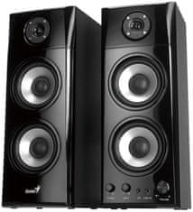 Genius SP-HF1800A II (31730031400) 2.0 60W, 2xRCA, 3,5 mm jack črn komplet lesenih zvočnikov