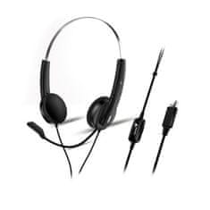 Genius HS-220U (31710020400) črne, lahke slušalke z mikrofonom za online komunikacijo
