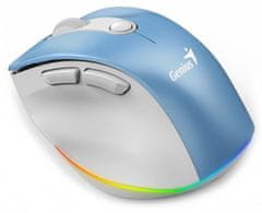 Genius Ergo 9000S Pro Bluetooth (31030039401) polnilna RGB svetlo modra ergonomska brezžična miška