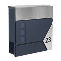 MAIL BOX LUEN  LUEN- B4 Poštni nabiralnik z režo za časopis INOX