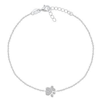 Brilio Silver Srebrn gleženj Tačka s cirkoni ANK109W