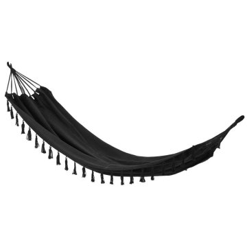shumee Viseča mreža za eno osebo črna XXL 200x100 cm