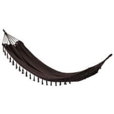 shumee Viseča mreža za eno osebo rjava XXL 200x100 cm