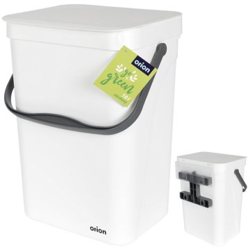 shumee Koš za smeti viseči na vratih, vrata omarice, viseči, beli, 10 l