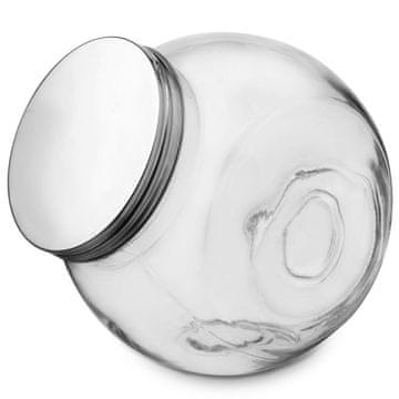 shumee Steklena kuhinjska posoda s pokrovom kozarec za sipke izdelke testenine sladkarije kava 3 l