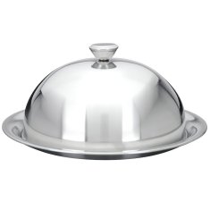 shumee Jeklen servirni pladenj s pokrovom, krožnik, 26 cm