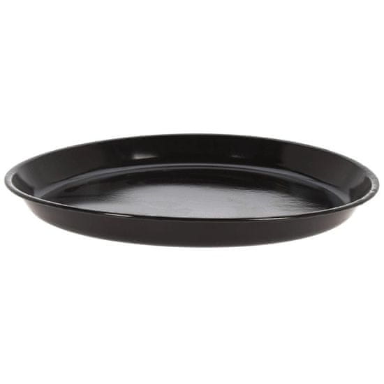 shumee Okrogla črna jeklena žar ponev 35 cm