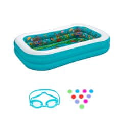 shumee Bazen za otroke Family Bath Garden Napihljiv 262 x 157 cm