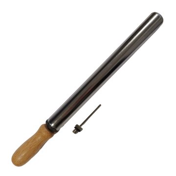 shumee Ročna tlačilka za žoge z lesenim ročajem Kovinska igla SPARTAN 30 cm