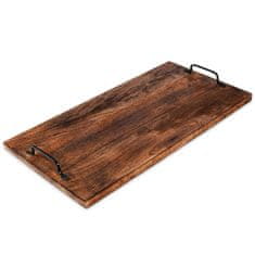 shumee Lesena deska za rezanje z ročaji / servirni pladenj 56x29 cm