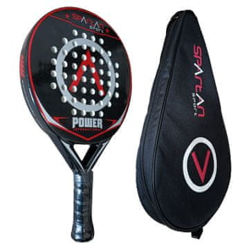 shumee Komplet loparjev Padel Prevleka za loparje Solid Durable SPARTAN Black